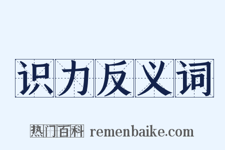 识力反义词是什么意思的图片